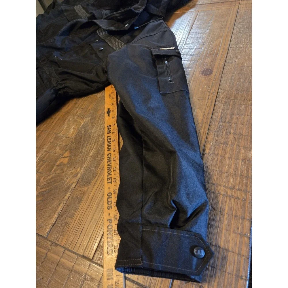 CAT Workwear Heavy Insulated Parka Coat Mens XL Black MultiPocket Zip